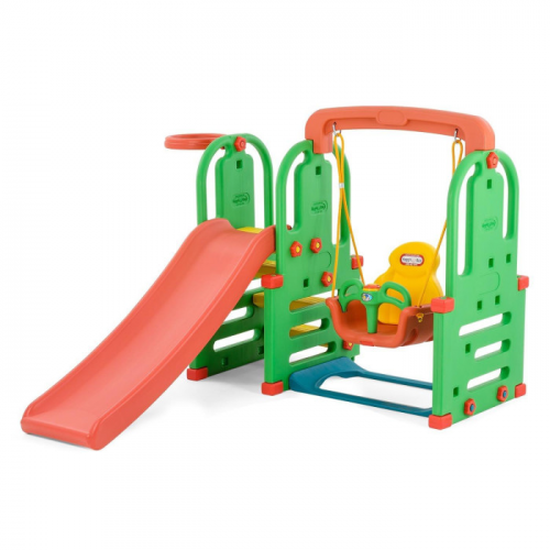 Happy Box Игровой комплекс с горкой, качелями и баскетбольным кольцом JM-851