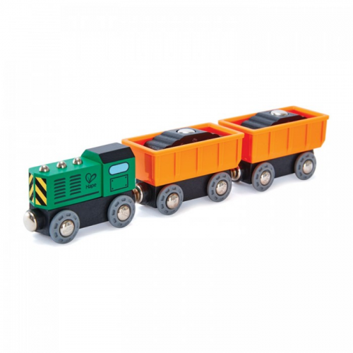 Hape Игровой набор Поезд с грузовыми вагонами E3718A