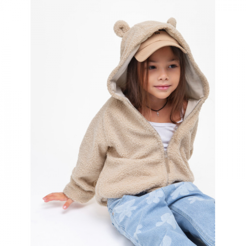 AmaroBaby Кофта на молнии с подкладом и капюшоном с ушками Bear