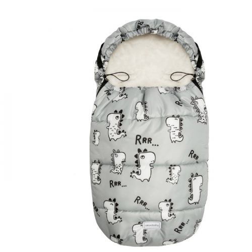 AmaroBaby Конверт зимний меховой Snowy Travel Динозавры 105 см
