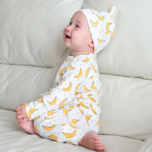 Mjolk Комбинезон с открытой ножкой Sleep and Play Бананы