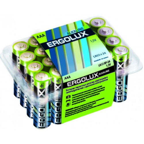 Ergolux Батарейка Alkaline LR03 BP-24 (ААА - LR03, 1.5В)