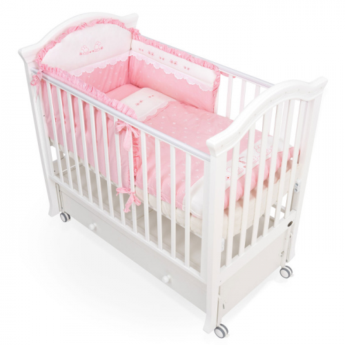Комплект в кроватку BabyPiu Нежность - комплект: мягкий бортик, одеяло, наволочка