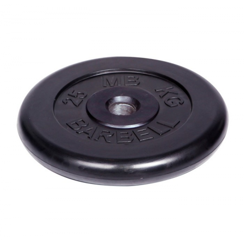 MB Barbell Диск обрезиненный d 51 мм 25 кг