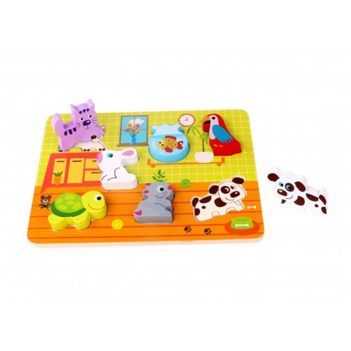 Деревянная игрушка Tooky Toy Пазл Питомцы