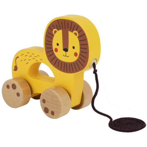Каталка-игрушка Tooky Toy на веревочке Львёнок