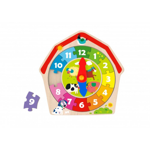 Деревянная игрушка Tooky Toy Пазл Часы
