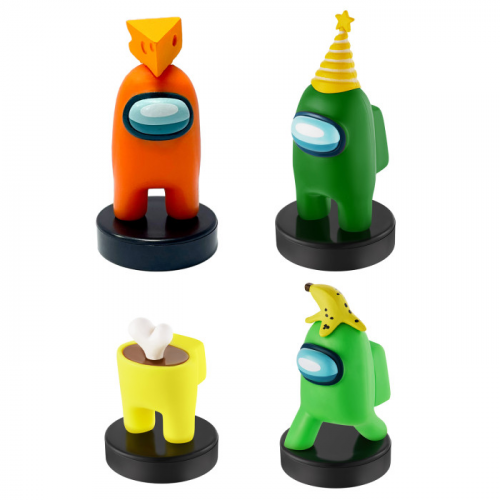 Among Us Игровой набор штампиков С сыром, с бананом, зеленый и желтый серия 2 4 шт
