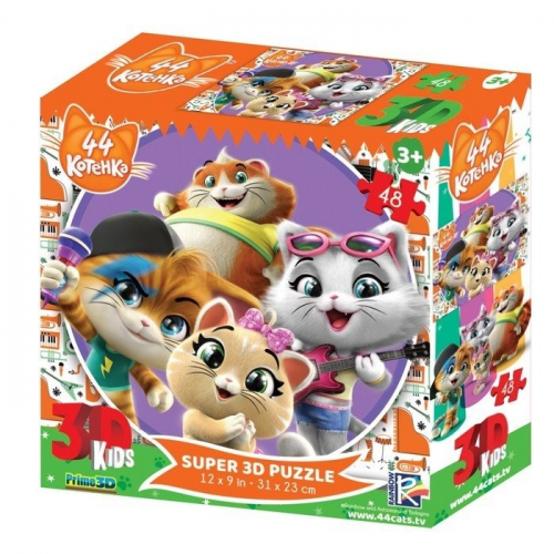 Prime 3D 3D Puzzle 44 котенка Сюжет 1 (48 элементов)