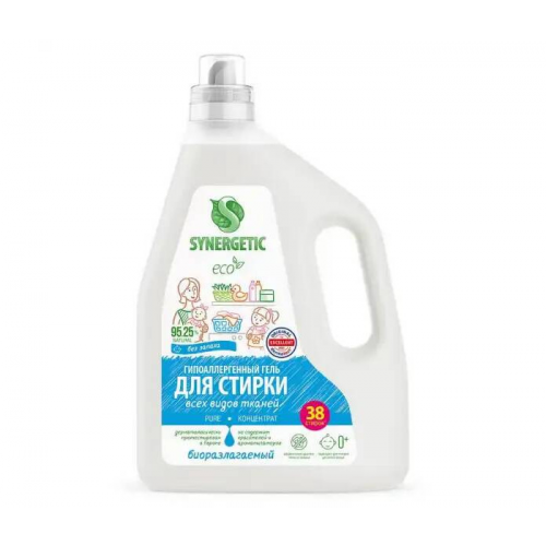 Synergetic Гель для стирки всех видов тканей Pure 2,28 л