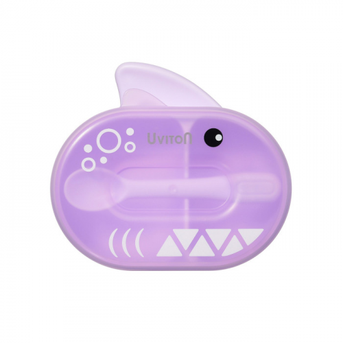 Uviton Тарелочка с крышкой и ложечкой Shark
