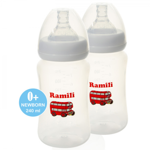 Бутылочка Ramili Набор противоколиковых бутылочек Baby 240 мл 2 шт
