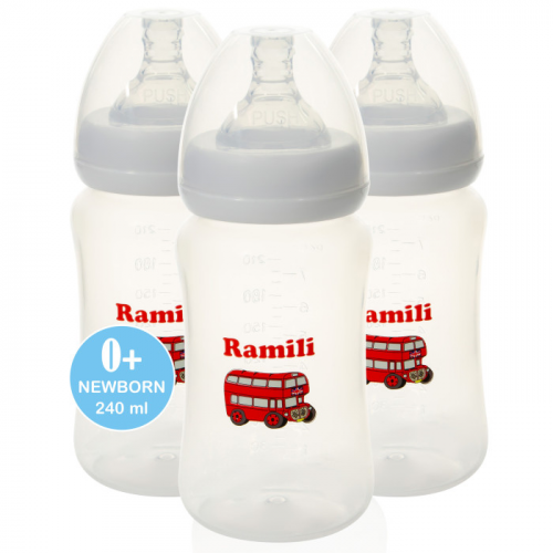 Бутылочка Ramili Набор противоколиковых бутылочек Baby 240 мл 3 шт