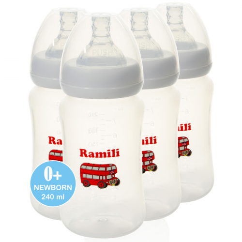 Бутылочка Ramili Набор противоколиковых бутылочек Baby 240 мл 4 шт
