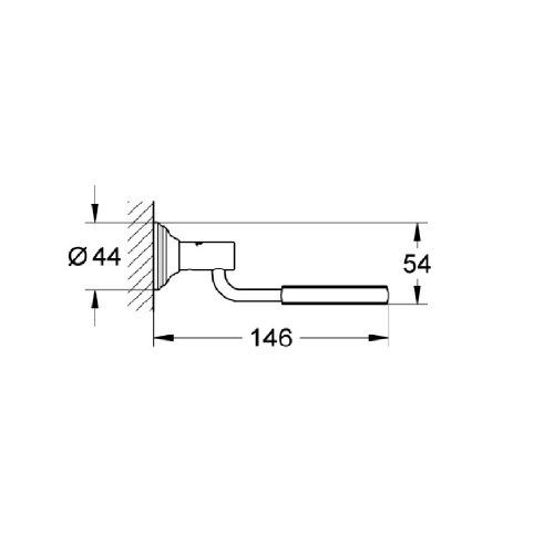 Держатель для стакана/мыльницы/дозатора GROHE Essentials Authentic 40652001 сталь хром