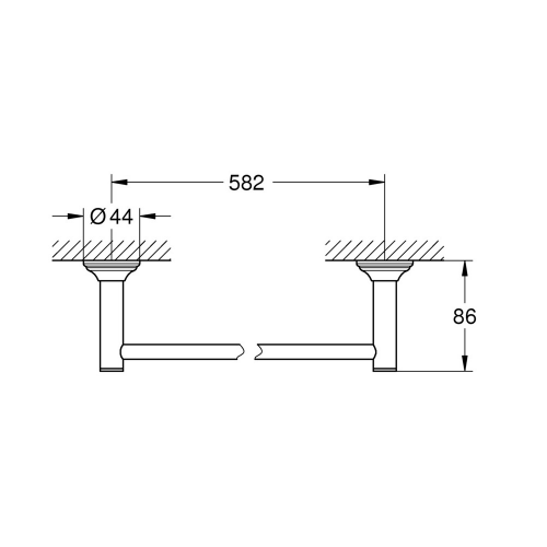 Полотенцедержатель GROHE Essentials Authentic 40653001 582 мм сталь хром