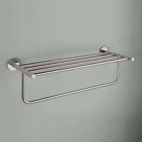Полка для полотенец GROHE Bau Cosmopolitan 40462001 560х220 мм с дополнительной штангой сталь хром