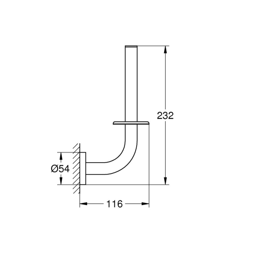 Держатель для запасного рулона бумаги GROHE Essentials 40385001 вертикальный сталь хром