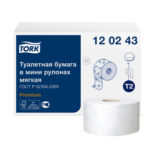 Туалетная бумага TORK в мини-рулонах 170 м