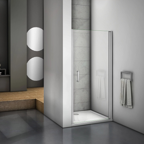 Душевая дверь GOOD DOOR Mokka DR-90-C-WE 900х1850 мм прозрачное стекло 5мм профиль белый