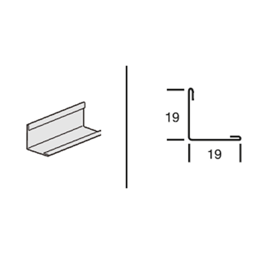 Профиль угловой к подвесному потолку 19х19 3 м Armstrong Bajkal ZN белый