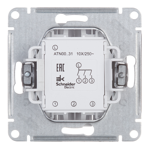 Выключатель Schneider Electric Atlas Design ATN000131 трехклавишный скрытая установка белый