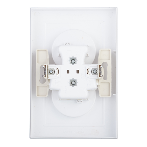 Розетка с рамкой Schneider Electric Atlas Design ATN000122 двойная скрытая установка белая без заземления со шторками