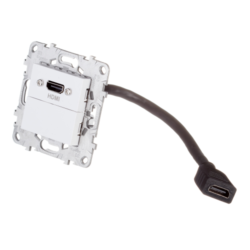 Розетка HDMI Schneider Electric Unica NEW NU543018 скрытая установка белая один модуль HDMI