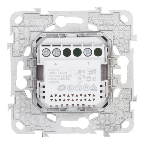 Диммер Schneider Electric Unica NEW NU551454 скрытая установка антрацит 5-200 Вт поворотно-нажимной