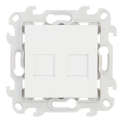 Розетка компьютерная Simon 24 Harmonie 2450593-030 скрытая установка белая два модуля RJ45 cat 5е