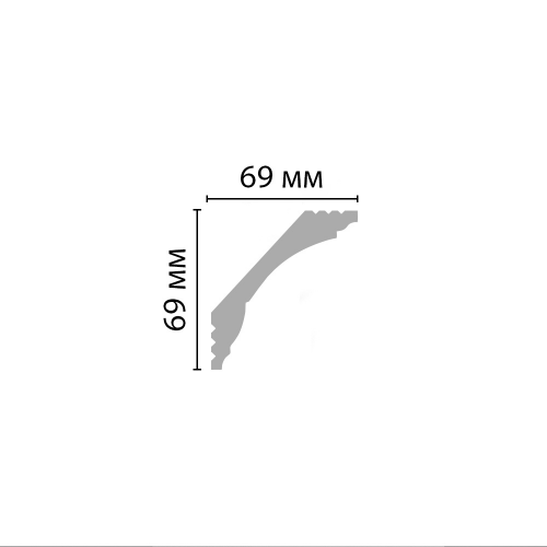 Плинтус из дюрополимера ударопрочный 69х69х2000 мм Standart