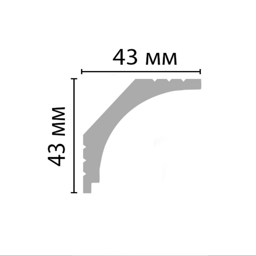 Плинтус из дюрополимера ударопрочный 43х43х2000 мм Standart