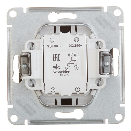 Переключатель Schneider Electric Glossa GSL000771 одноклавишный перекрестный скрытая установка антрацит IP20