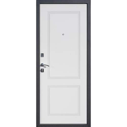 Дверь входная Dominanta левая черный муар - ясень белый эмаль 960х2050 мм