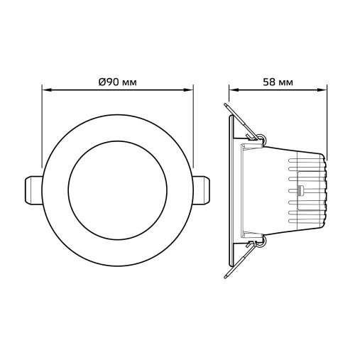 Светильник светодиодный встраиваемый Gauss Downlight d90х56 мм 7 Вт 170-240 В 4000К естественный белый свет круглый IP20 белый