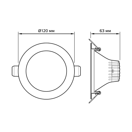 Светильник светодиодный встраиваемый Gauss Downlight d120х63 мм 11 Вт 170-240 В 2700К теплый белый свет круглый IP20 белый