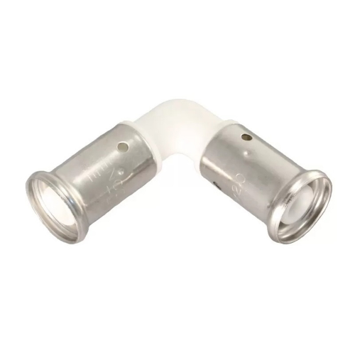 Угол Henco (1PKW-3232) 32(пресс) х 32(пресс) белый PVDF