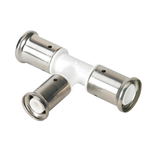 Тройник Henco (10PKW-322632) 32(пресс) х 26(пресс) х 32(пресс) белый PVDF