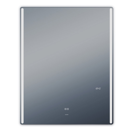 Зеркало VIGO Touch Luxe 800х1000 мм с подсветкой с сенсорным включением с часами с антизапотеванием