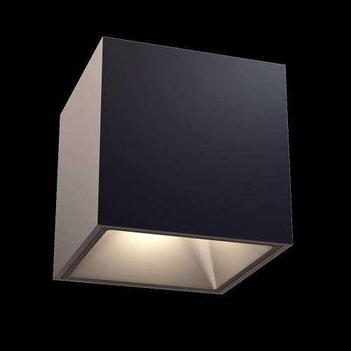 Светильник светодиодный потолочный накладной MAYTONI Alfa LED (C065CL-L12B3K) 12 Вт 220-240 В черный 3000К теплый белый свет IP20 70х70х70 мм