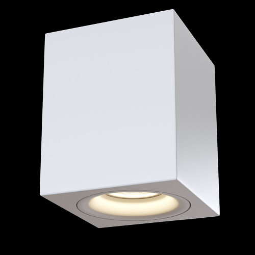 Светильник потолочный накладной MAYTONI Alfa (C013CL-01W) GU10 50 Вт 220-240 В белый IP20 115х90х90 мм