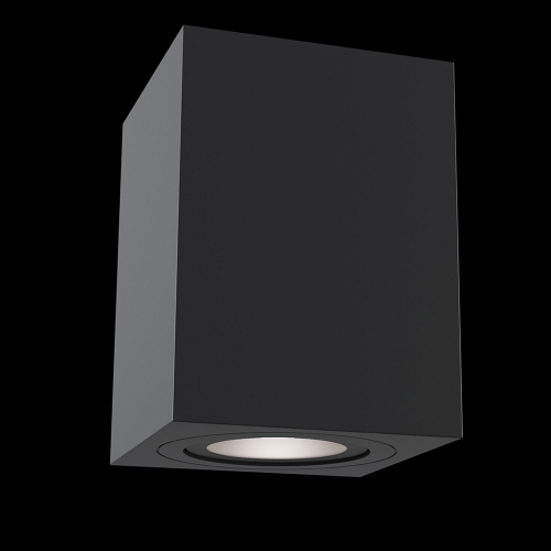 Светильник потолочный накладной MAYTONI Alfa (C017CL-01B) GU10 50 Вт 220-240 В черный IP20 115х90х90 мм