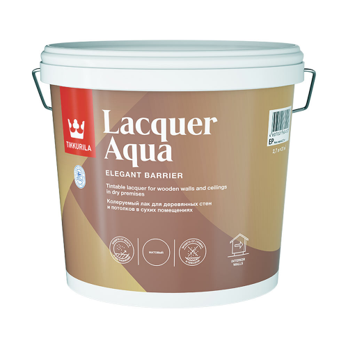 Лак акриловый Tikkurila Lacquer Aqua основа EP бесцветный 2,7 л матовый