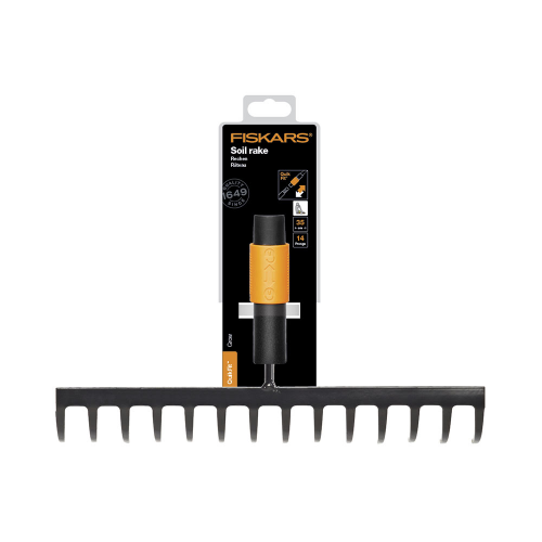 Насадка-грабли универсальные Fiskars Quickfit (1000653) пластиковые для грядок 14 зубьев