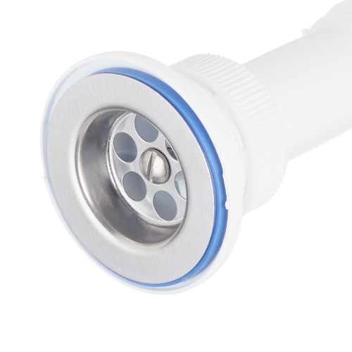 Сифон для раковины VIRPLAST by WIRQUIN 30986362 1 1/4"х40/50 с нержавеющей чашкой D 63 мм L 1200 мм