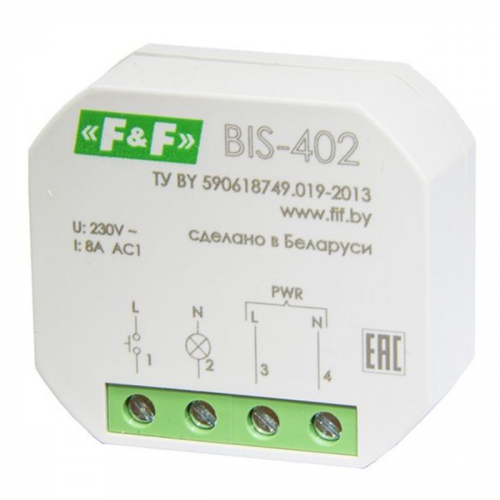 Реле импульсное Евроавтоматика BIS-402 220 В 8 А тип AC 1P+N