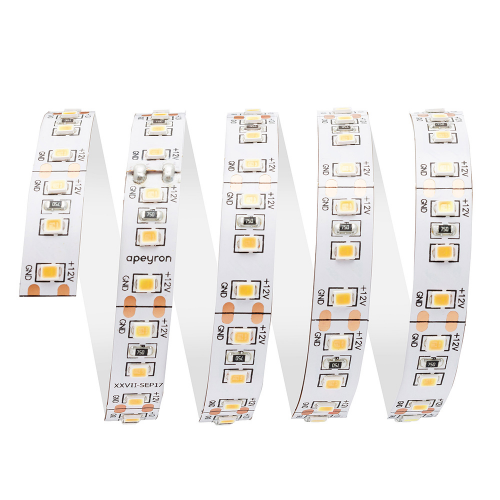 Лента светодиодная SMD 2835 Apeyron 4000К естественный белый свет 12 Вт 12 В IP20 5 м
