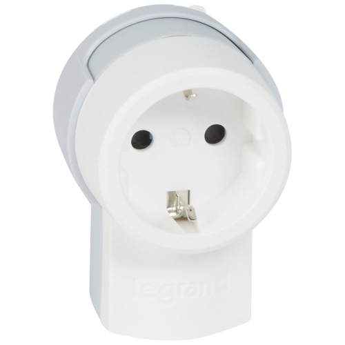 Розетка бытовая Legrand Helium (50199) с заземлением 16 А 230 В IP20 кронштейн для крепления к стене белая