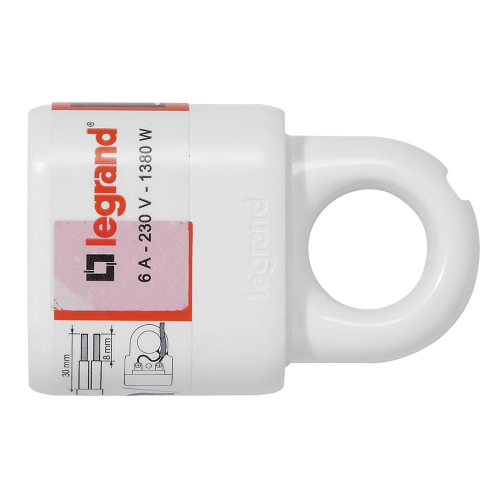 Розетка бытовая Legrand Helium (50166) без заземления 6 А 230 В IP20 с кольцом белая