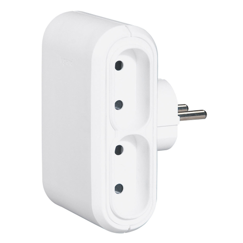Разветвитель (четверник) Legrand Helium (50650) без заземления 6 А 230 В 3,6 кВт 4 розетки IP20 белый